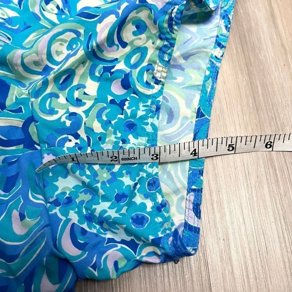 Lilly Pulitzer Shorts Women’s‎ Small Luxletic Run Around Blue Nylon Athletic